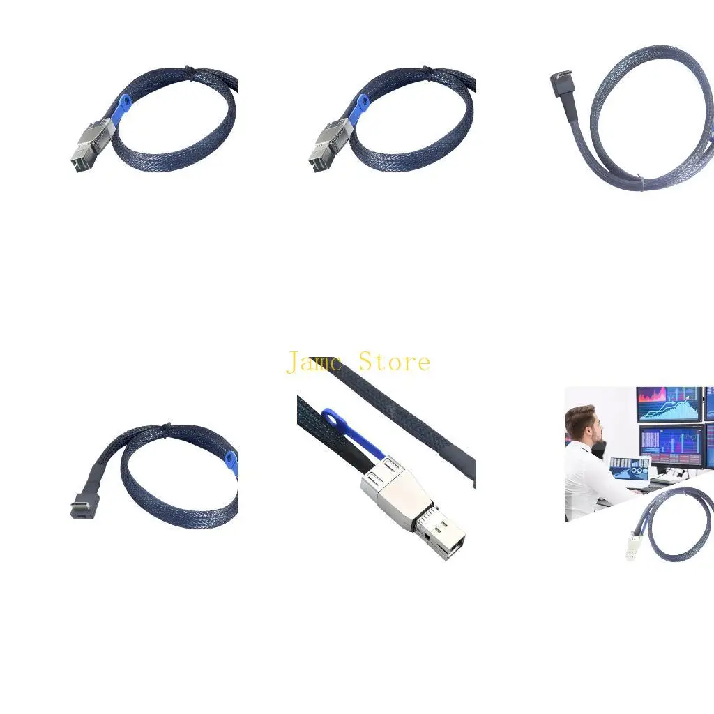 LX0B High Voltages DC300V Server Cable SFF8611 4i To SFF 8644 4i Connectors For PCIE