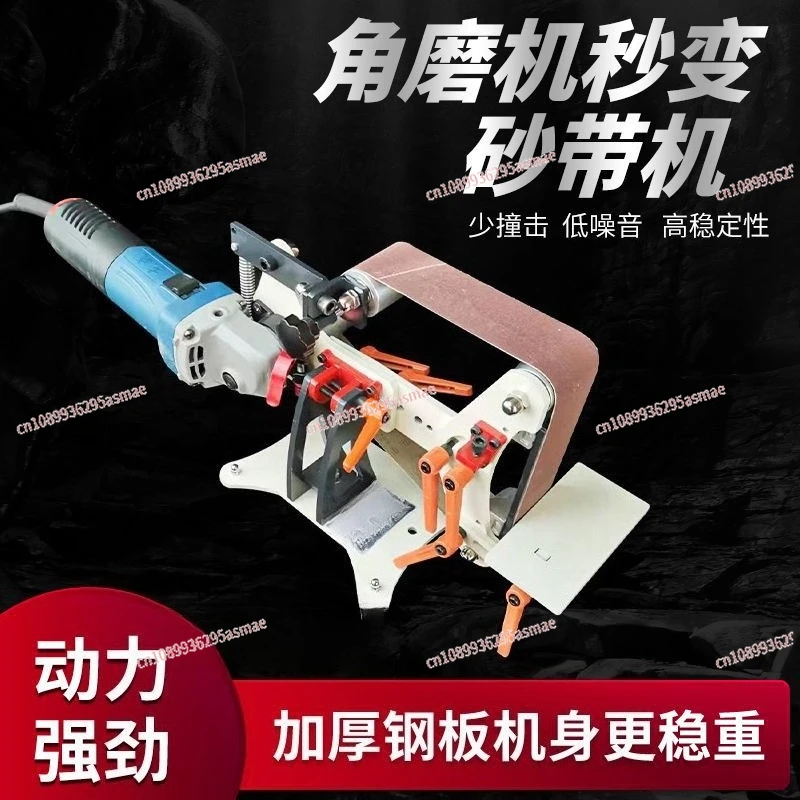 Mini Household Bench Top Belt Sander - Angle Grinder Conversion for Knife V-Angle Sharpening