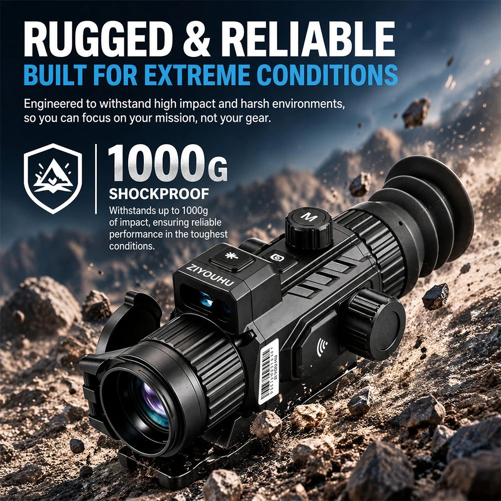 ZIYOUHU RP635R HD Thermal Imaging Device, Professional Infrared Night Vision Imager with Ranging for Outdoor