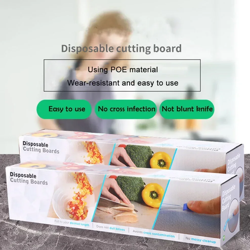 Disposable Cutting Board Portable POE Chopping Board Paper For Raw/Cooked Food Isolation Eco-Friendly Picnic Kitchen Tools