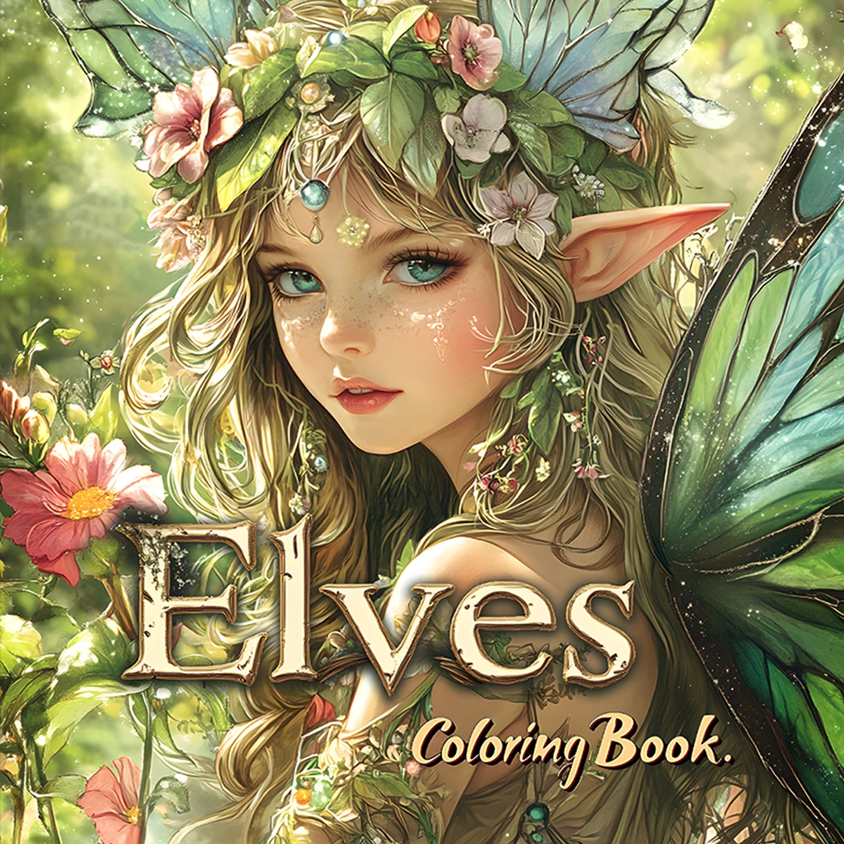 24 Page Floral Fantasy Coloring Book Floral Pattern Drawing Book for Adults & Teens Stress Relief Relaxation DIY Art Gift Book