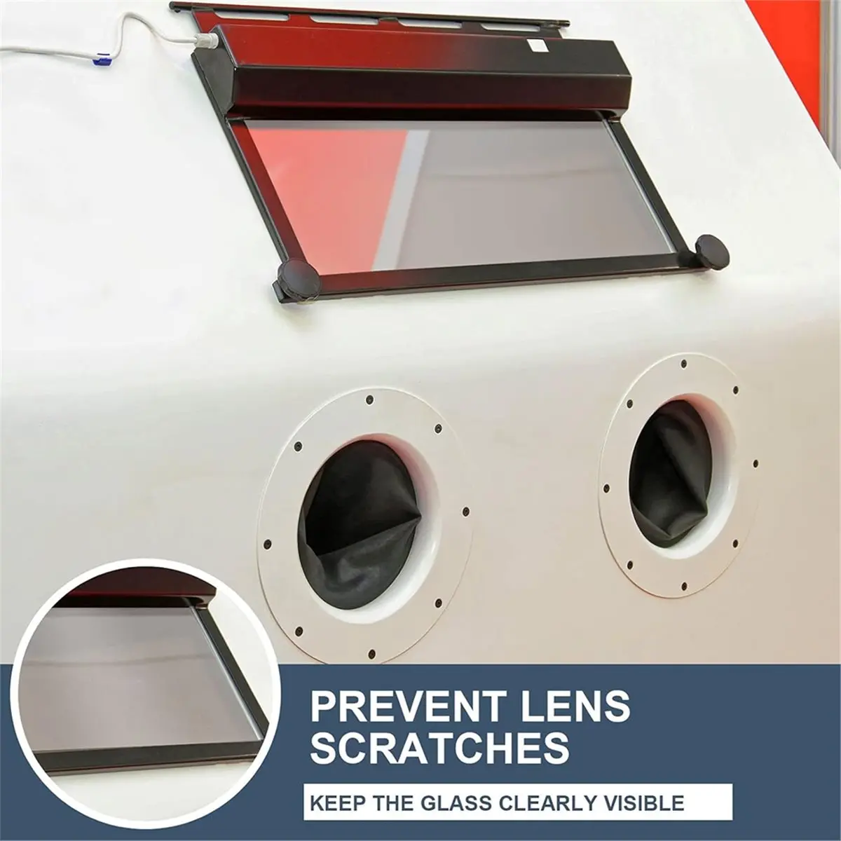 

AT16 Abrasive Blasting Cabinet Lens Cover Polyester Film Sandblast Cabinet Inner Lens Protector Film,22 X 10 Inch 12pcs