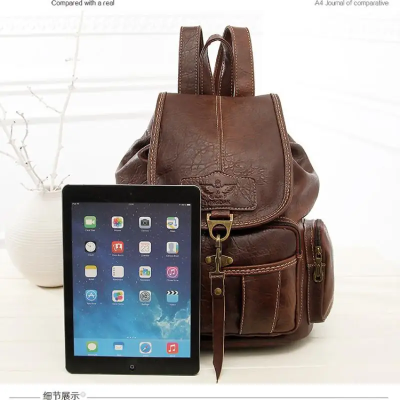 Retro Hong Kong Style Women's Backpack Fashionable Travel Bag with Hooks Casual Versatile Waterproof Soft Shoulder Bag 2026