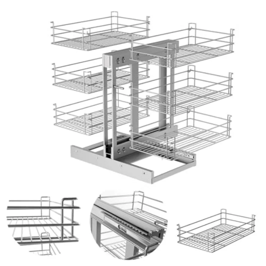 

Коммерческая 6-ярусная сушилка для посуды из нержавеющей стали с нагрузкой до 50 кг для ресторанов и школьных кухонь - Сверхпрочный органайзер для столовых приборов