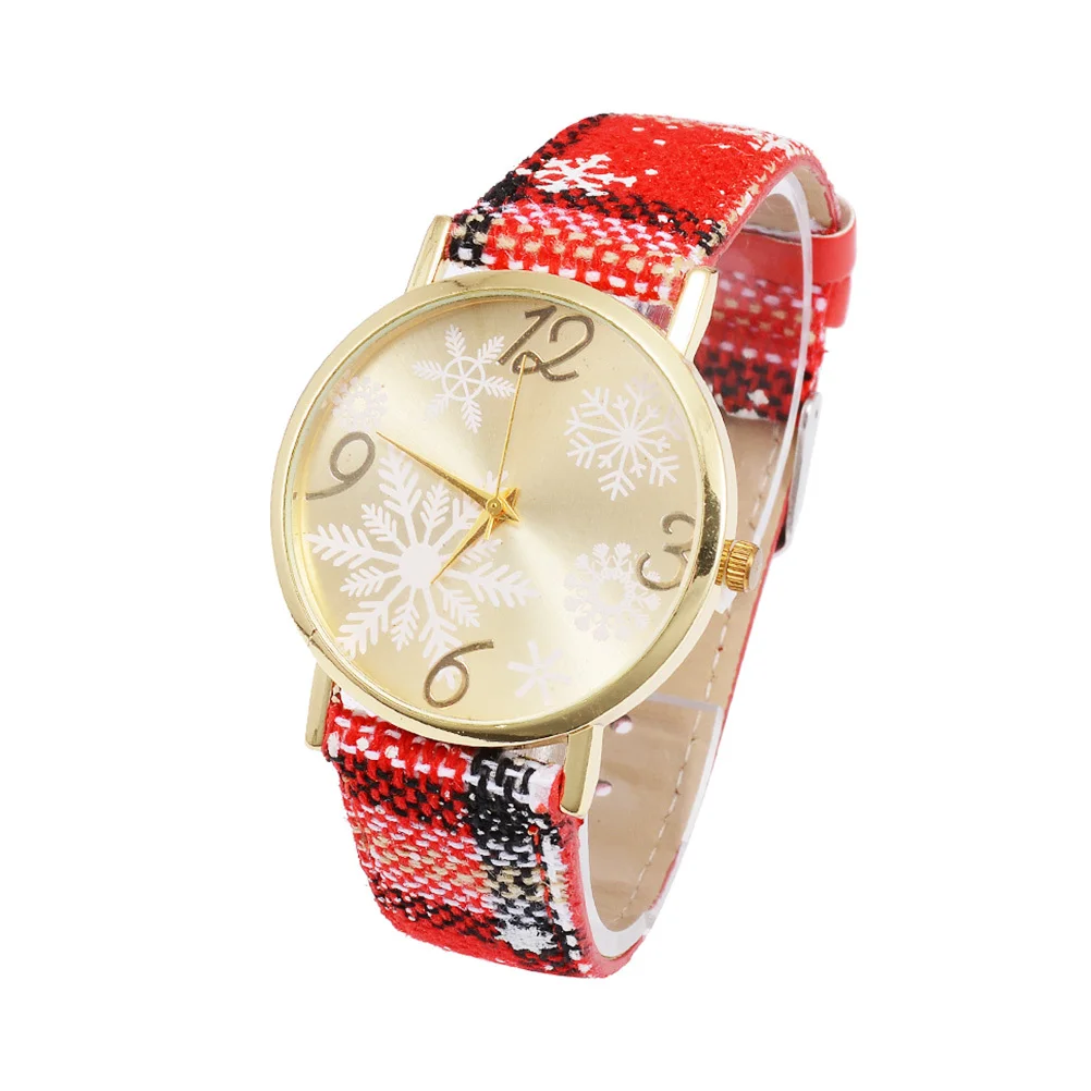 

Christmas Pendant Watch For Women Premium Strap Quartz Snowflake Design Holiday Gift Birthday Valentine Wedding Party