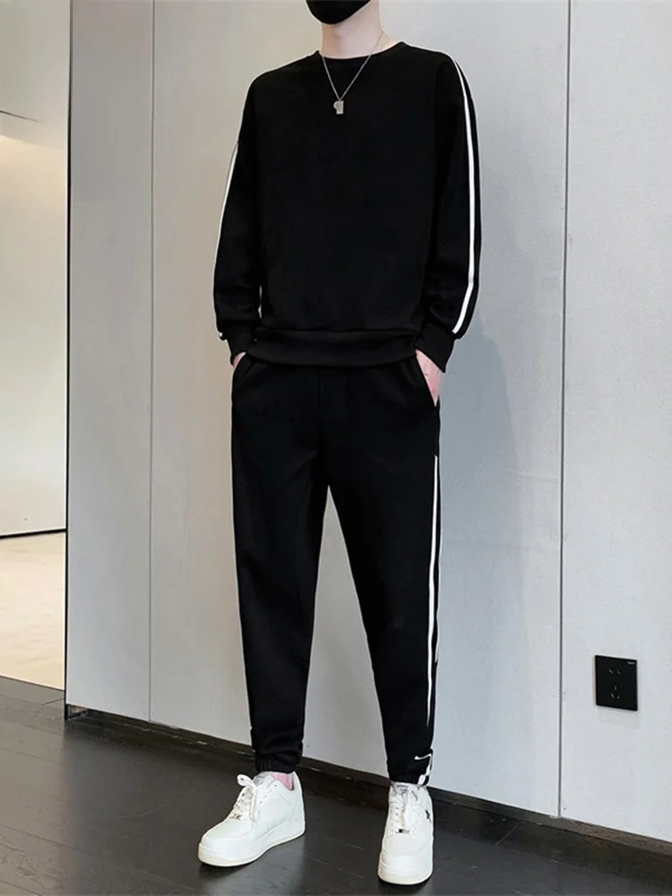 

Men's Casual Set Long Sve Sweatirt Trendy Spring Sports Wear Youth Polyester Fiber 2026 Spring Faionable Ensemble