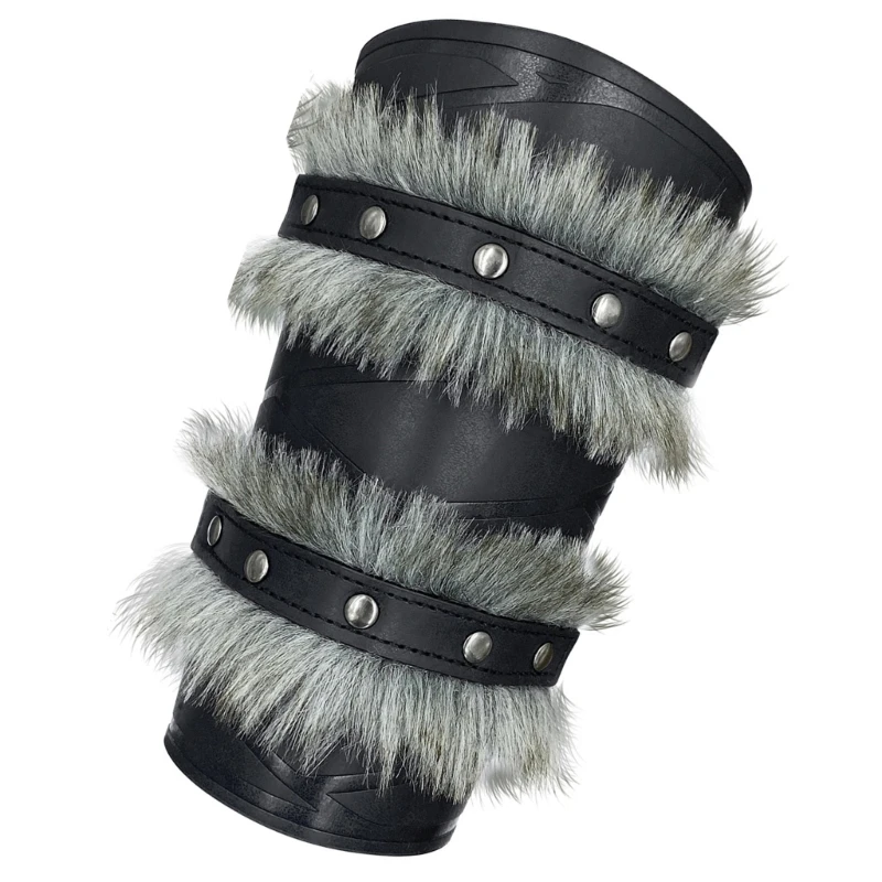 Men Furred Bracer Wristbands for Cosplay Parties, Industrial Age Dropshipping