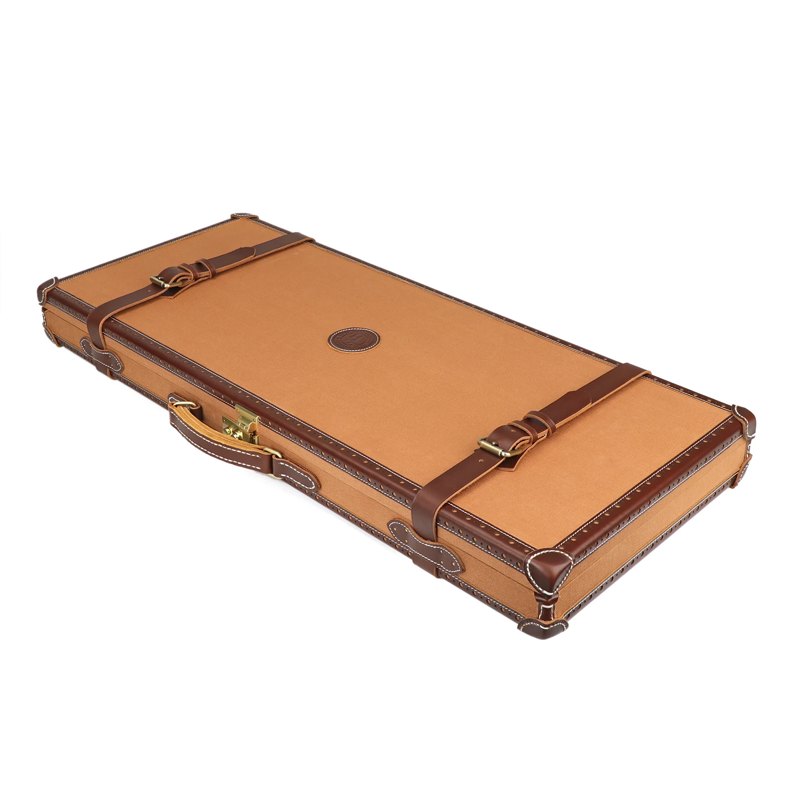 Tourbon Hunting Accessories Universal Gun Case Bag Slip Double Barrel Gun Storage Box Canvas&Leather Gun Carrier