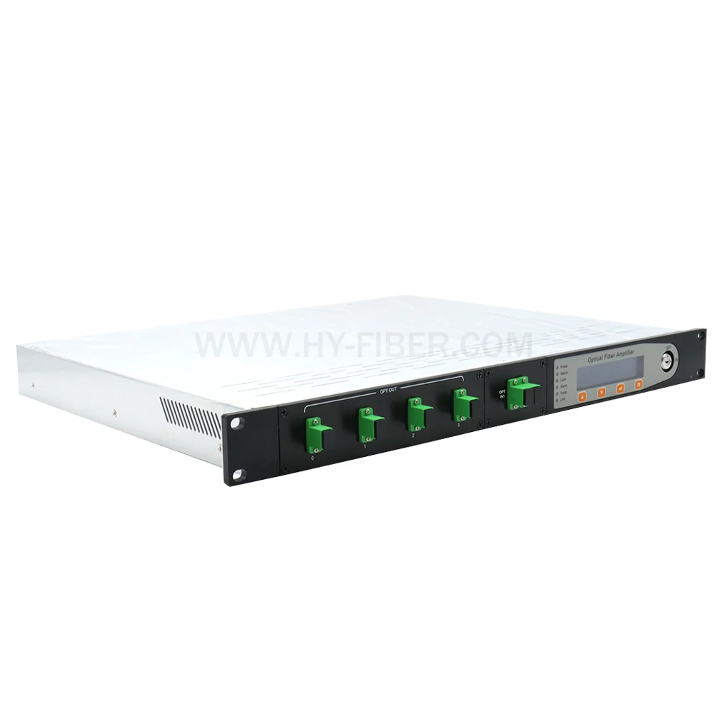 4 Port CATV Optical Amplifier with Switch, 2x1, 2 in 1,1550nm YDFA EDFA For GPON EPON XGSPON