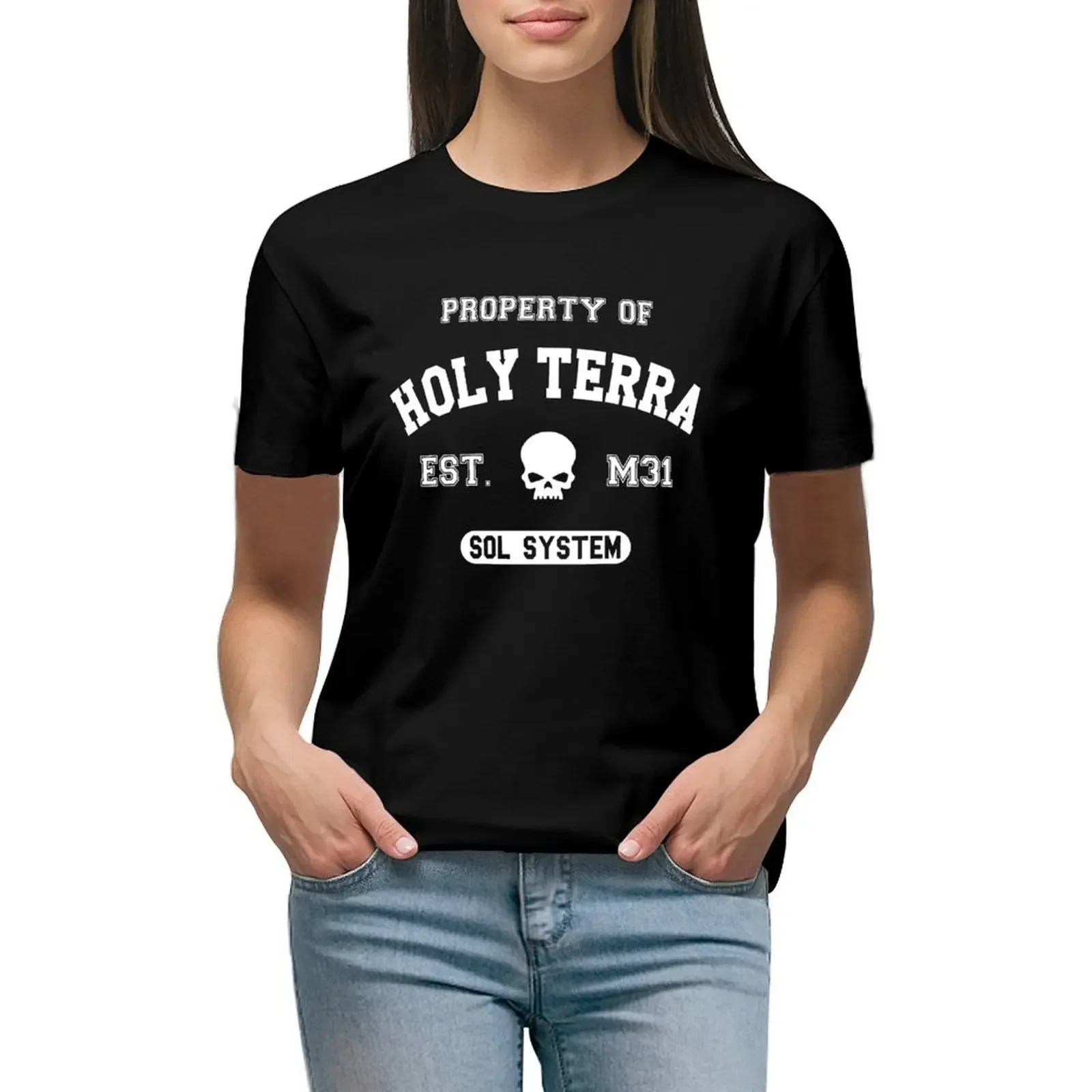 

Property of Terra (white) T-Shirt plus sizes Short sleeve tee Aesthetic clothing heavyweights white t-shirt dress for Women sexy