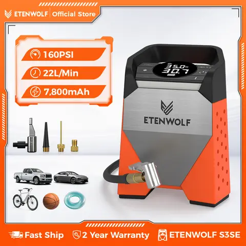 ZEPHYR S3C 7800mAh Portable Tire Inflator, 160PSI, 100% Duty Cycle