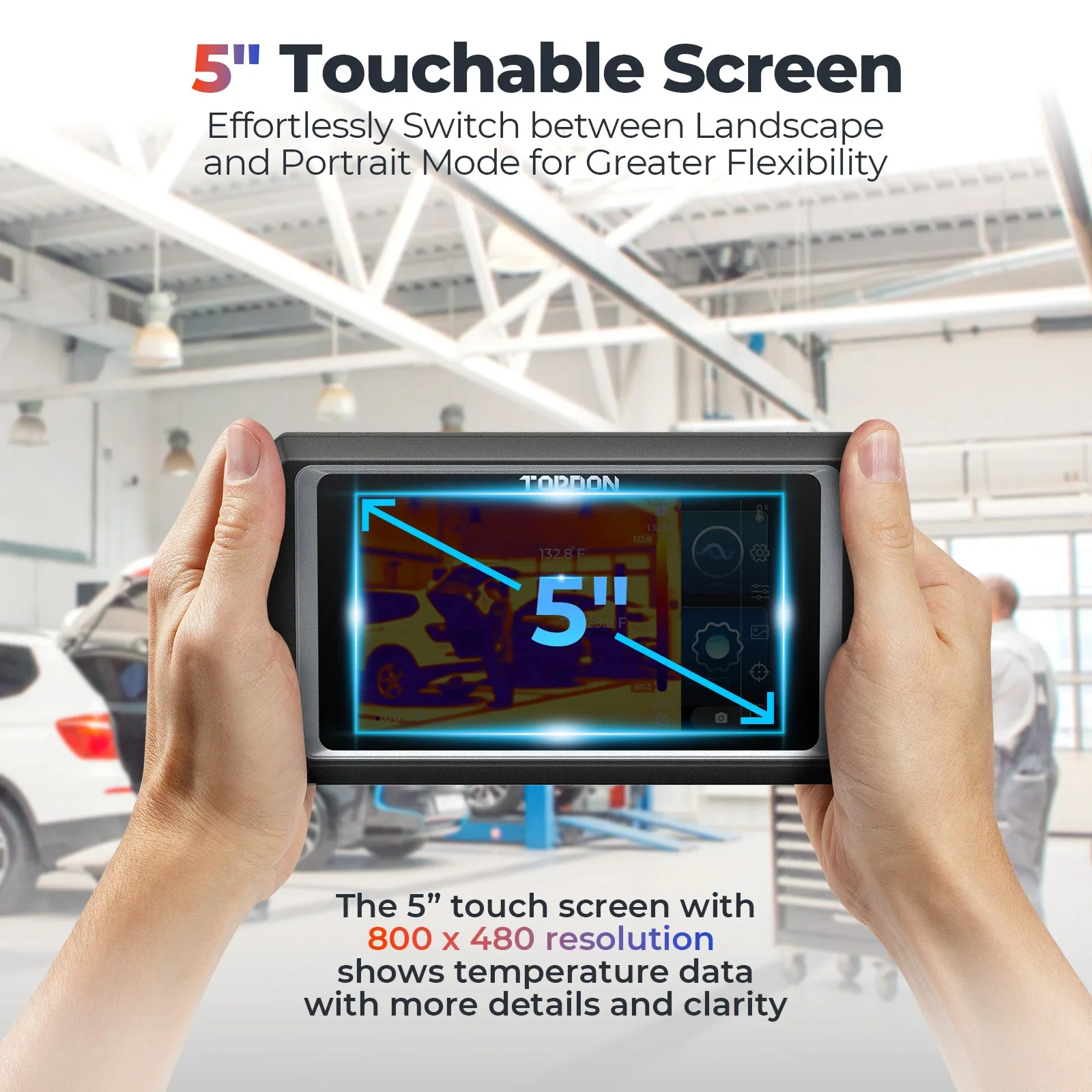 2025 vendita calda TOPDON TC003 Imaging termico Risoluzione IR WIFI Android 256x192 Pixel Auto con schermo tattile da 5 pollici