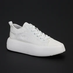 Men's tide shoes new all-match breathable low-top board shoes tide brand thick sole increase leisure cake small white shoes