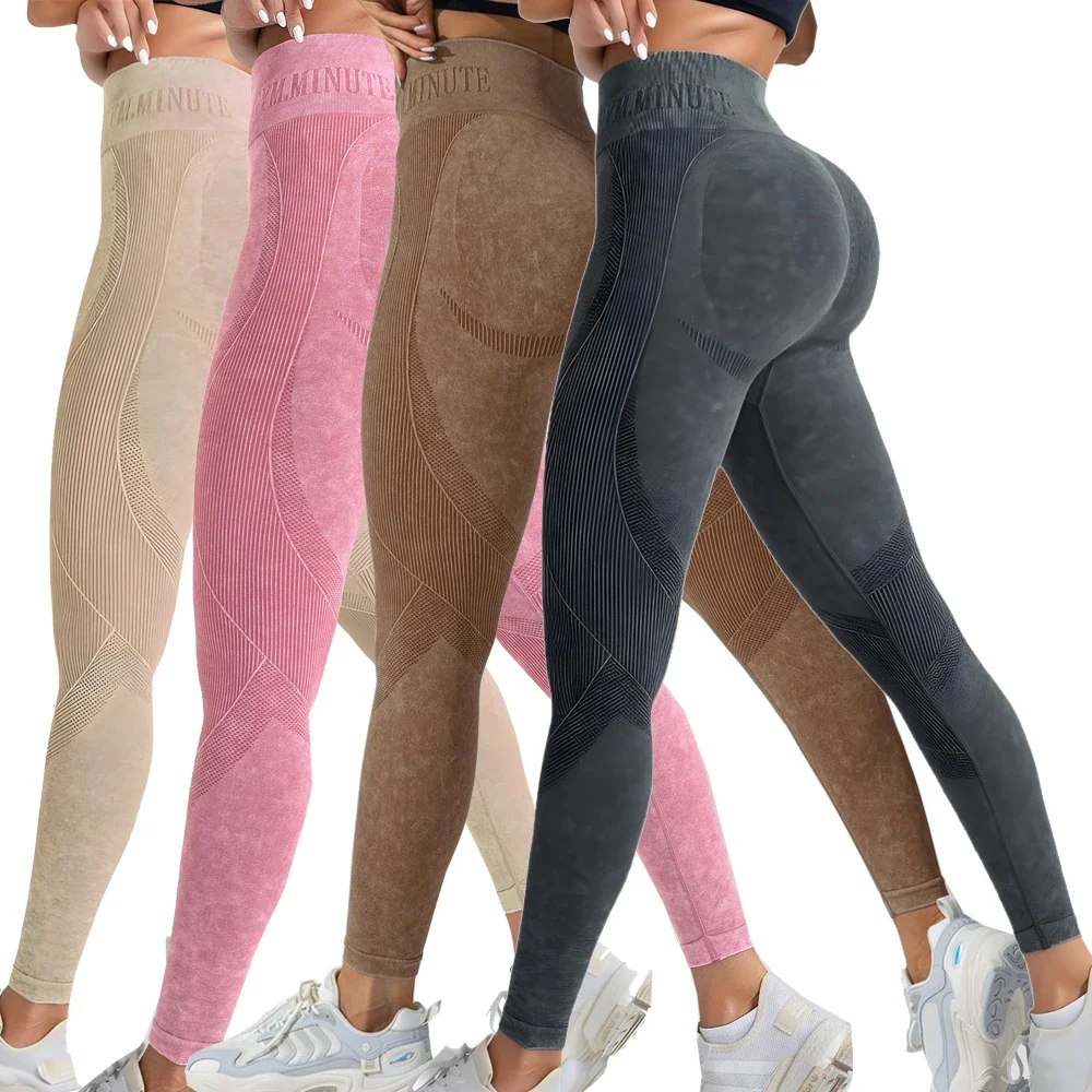 Women 2 Pack Tie Dye Hollow Out Side Leggings High Waist Butt Lifting Stretch Fitness Sports Pants