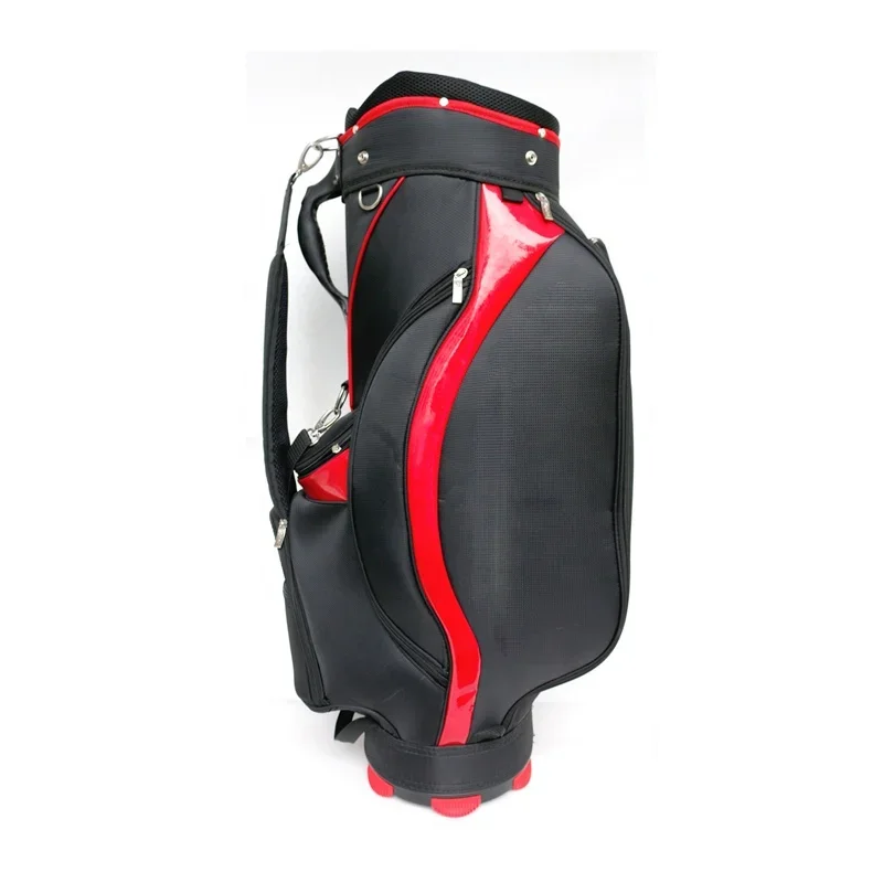 7 Dividers Black and Red Polyester Golf Bag,Golf Bag