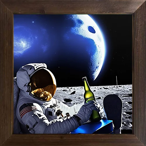 A cool cartoon flower case with a wooden frame and oil painting that can be used for home classroom festival decoration