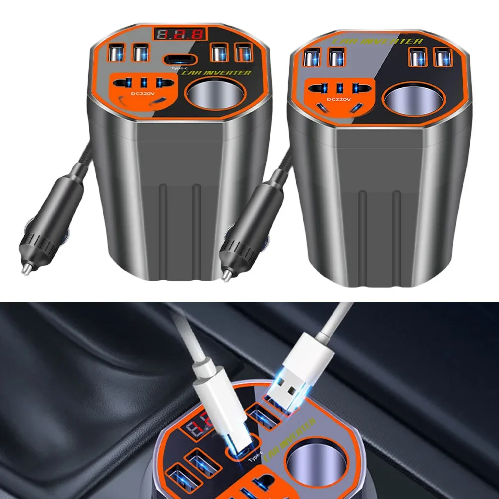 

200W Car Power Inverter 12V/24V To 220V Converter Fast Car Power Converter Large Capacity Charger Car Accessories