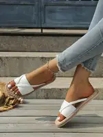 Women's Fashion Beach Flip Flops, Open Toe Slippers, Lightweight Summer Slippers, Plus Size Toe Ring Sandals, Suitable For Outdo - Image 2