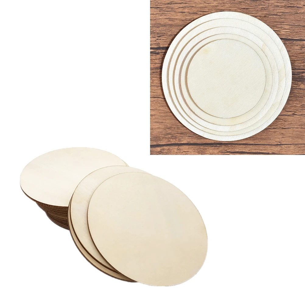 

20 Pcs Round Wood Slices Crafts Graffiti Painting Blank Kids Centerpieces Home Holiday Decor Desktop naments