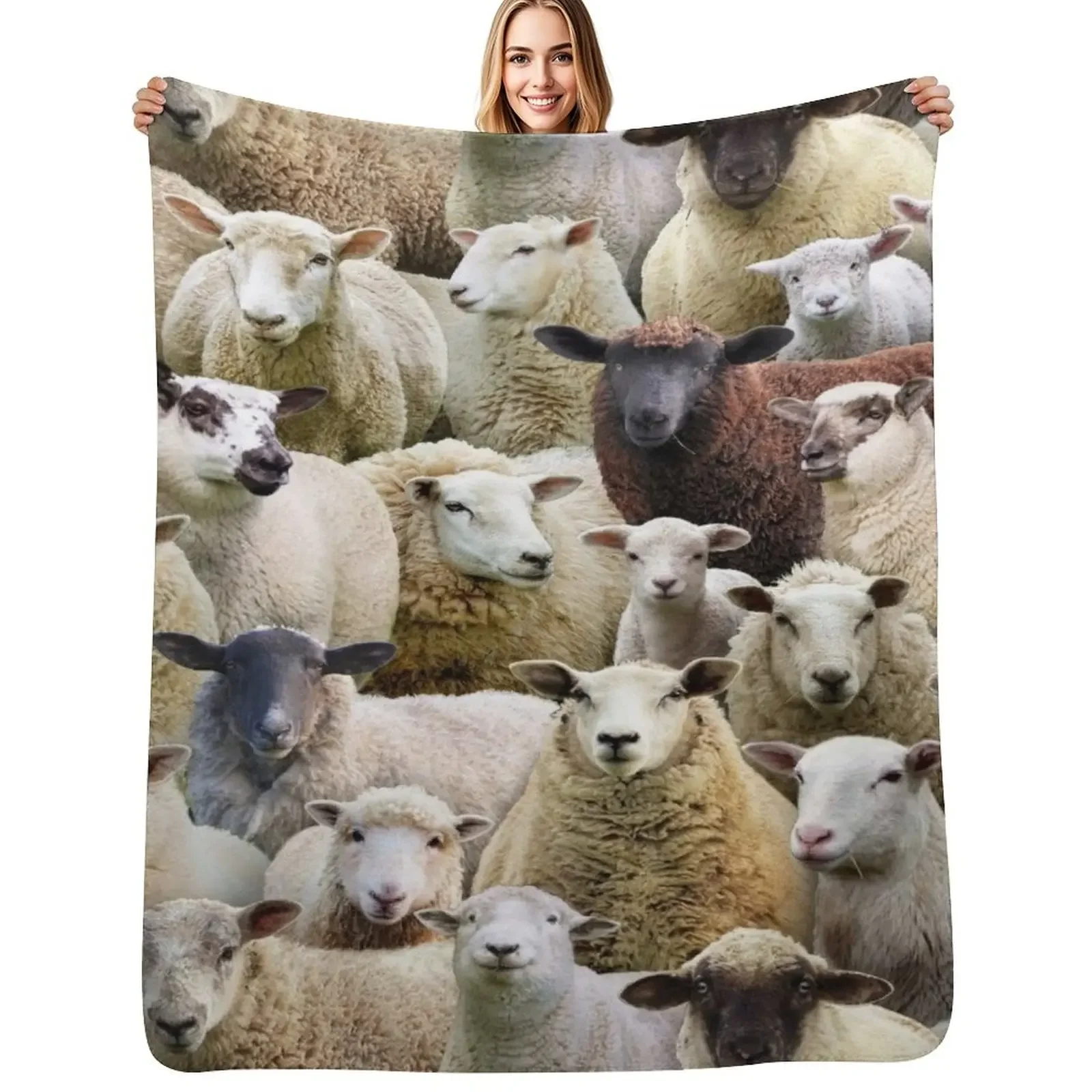 

sheep image Throw Blanket Comforter Giant Sofa Soft Big Heavy Blanket