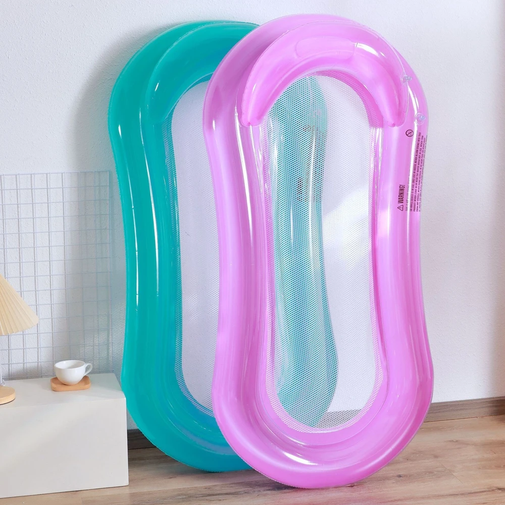 1PC Inflatable Water Hammock - Floating Bed, Swim Ring Tube, Pool Mattress, Beach Lounger Chair for Summertime Beach Outdoor