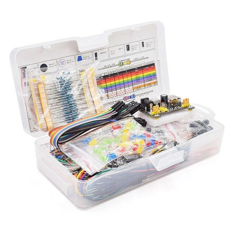 With 830 Tie-Points Breadboard Resistor Capacitor LED Potentiometer Starter Kit