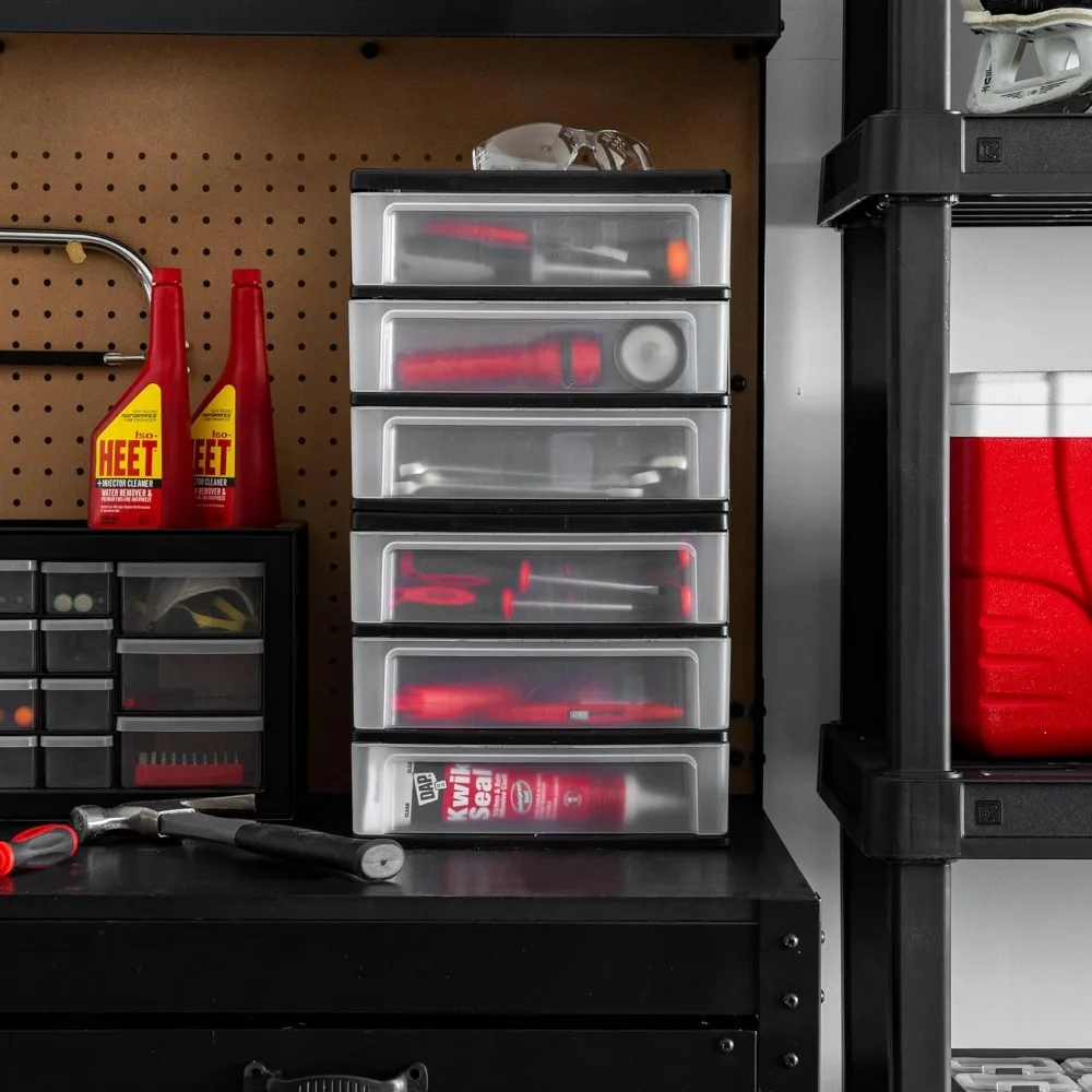 منظم تخزين بلاستيكي مكون من 3 أدراج من IRIS USA، عبوة من قطعتين، لمكياج طلاء الأظافر والحمام والقرطاسية الفنية Cra