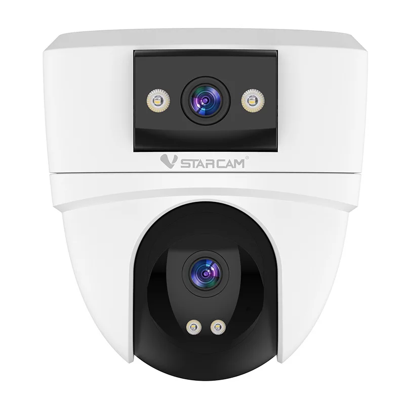 Vstarcam CS2DR 5MP 1944P Dual Lens O-Kam APP IP Dome Camera Full Color AI Humanoid Detection Home Security CCTV Monitor