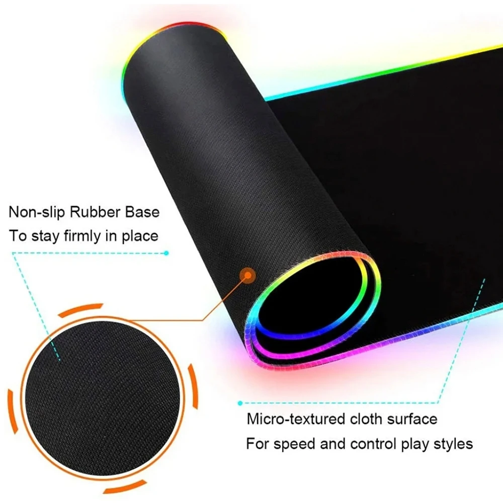 Imagem -06 - Rgb Trader Desk Pad com Gráfico Candlestick Colorful Glow Rug Backlight Led Light Mousepad Trading Stock Market