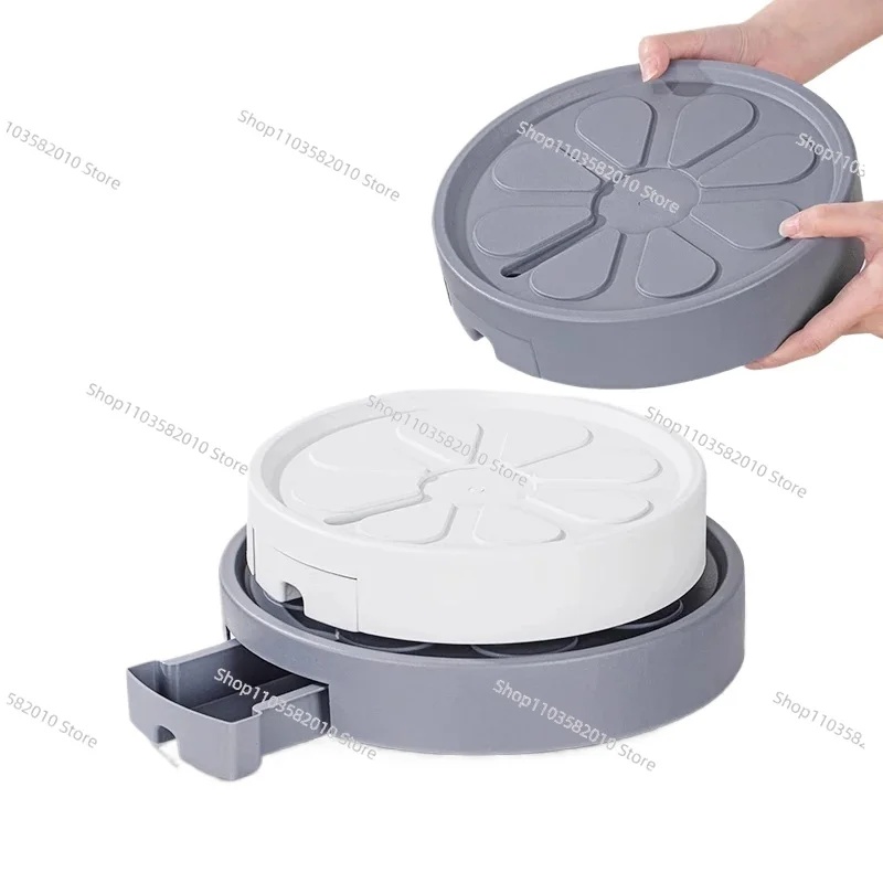 

Invisible mobile tray flower pot base can be connected to water tray thickened silicone universal wheel drainage bottom bracket