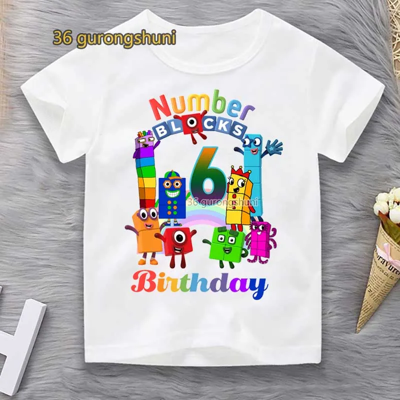 Baby Boy T Shirt For Girls Tops Graphic Tee 3 4 5 6 7 year birthday Children t-shirts Kids Clothes Girl 8 To 12 Boys clothing