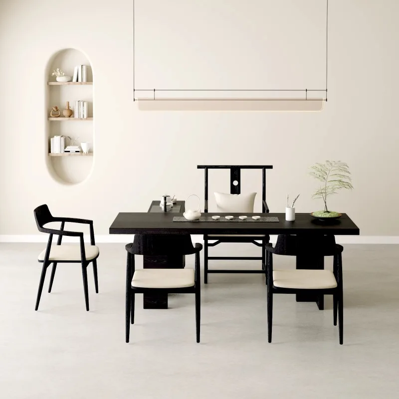 Party Event Design Dining Tables Square Nordic Natural Wood Black Dining Tables Modern Luxury Mesas De Comedor Furniture Home