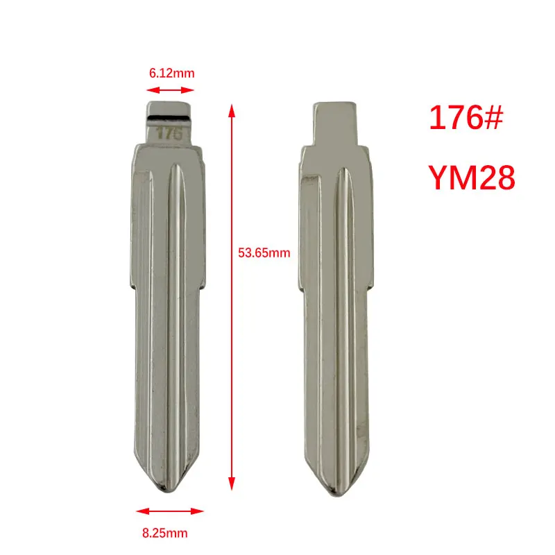 

10шт 176 # YM28 YM28FH Правая сторона Металлический необрезанный пустой откидной лезвие дистанционного ключа для Opel Chevrolet для Keydiy KD Xhorse VVDI JMD