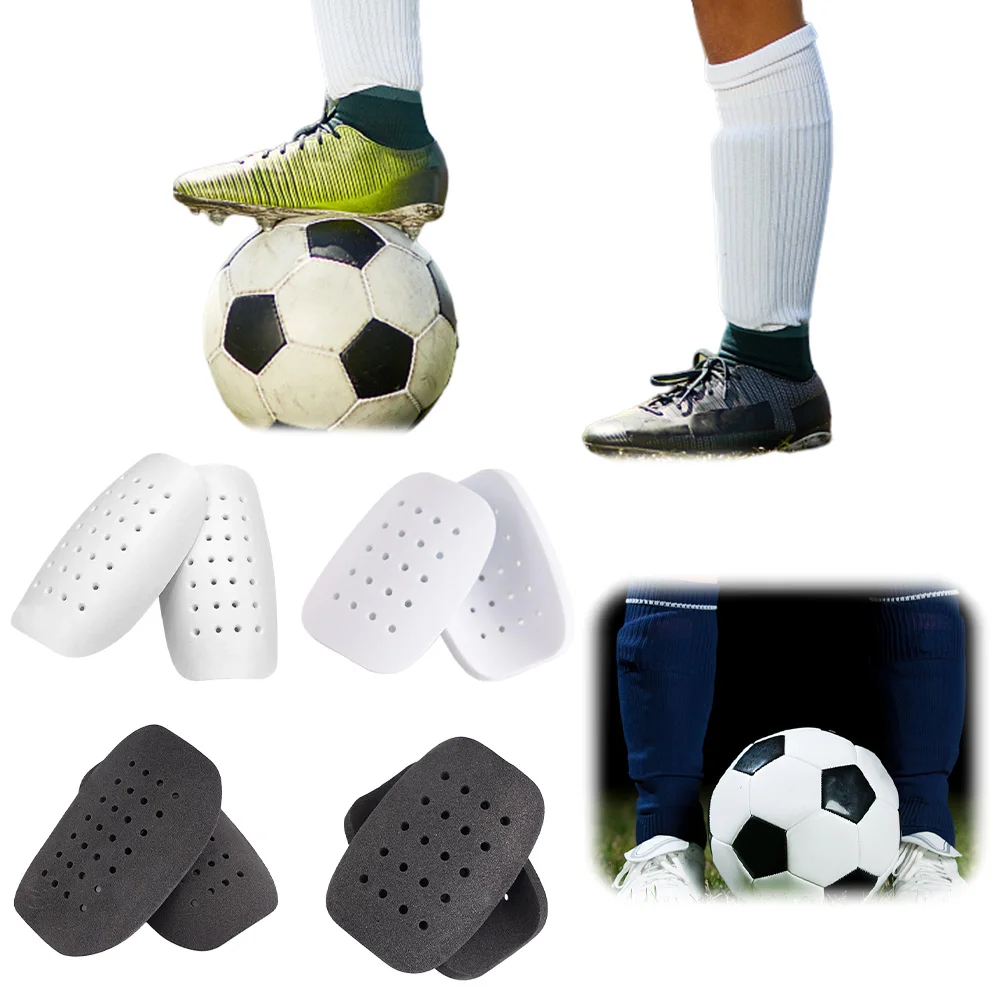 Espinilleras protectoras de fútbol ligeras, almohadillas protectoras de fútbol transpirables para jóvenes y adultos, 1 par