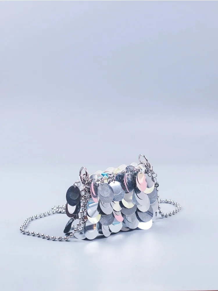 

New Sparkly Sequin Women's Bag Mobile Phone Bag Chain Shiny Slice Small Bling Shoulder Crossbody Evening Bag Party Prom Banquet