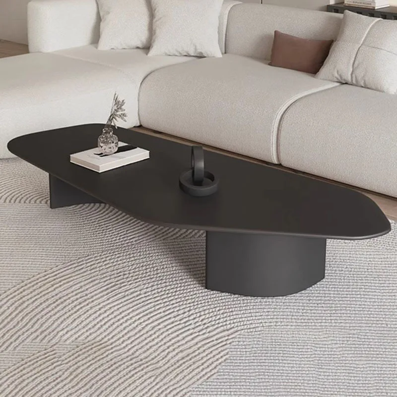 

Modern Design Coffee Table Black Low Irregular Low Marble Nordic Side Table Hotel Apartamento Mesa Auxiliar Furniture For Home