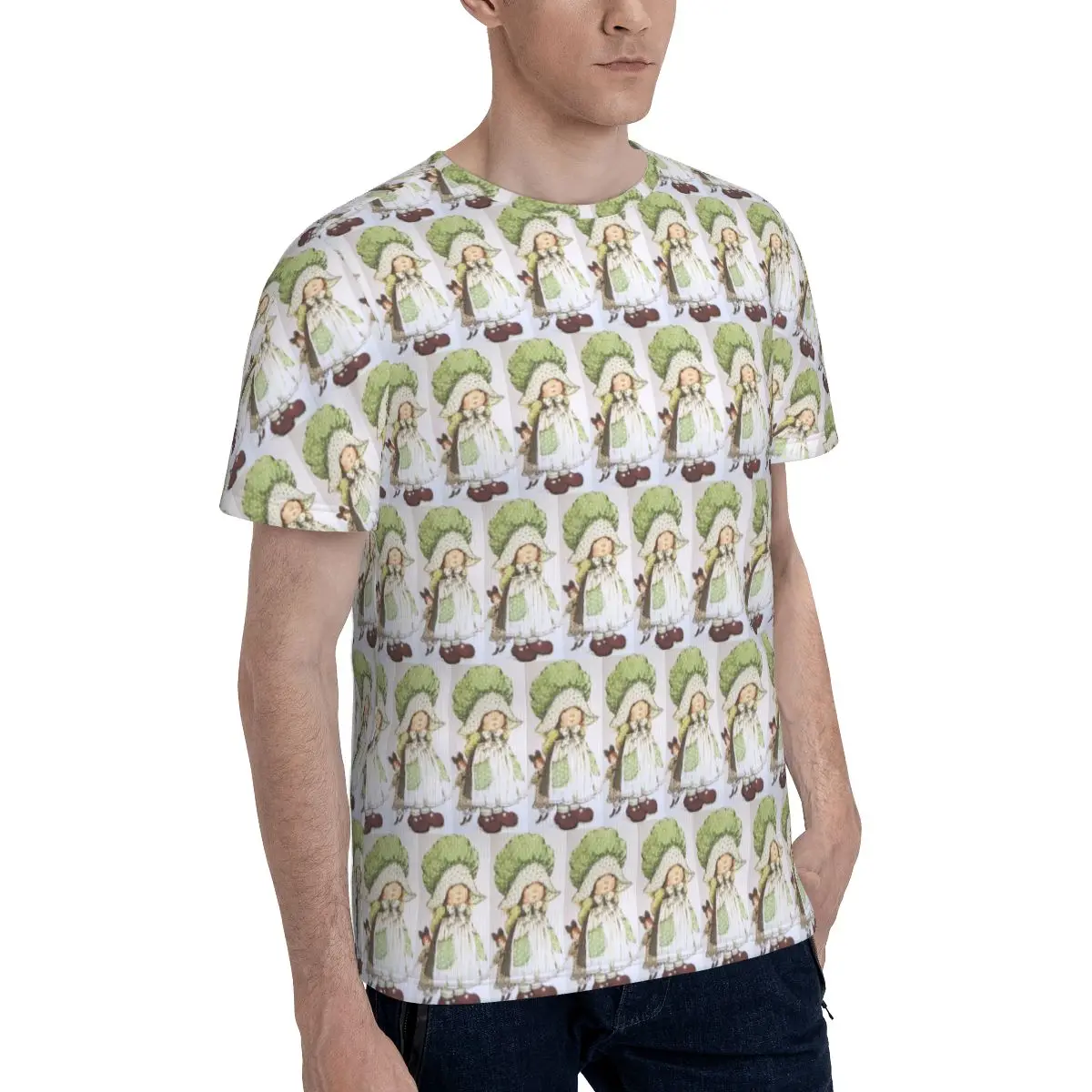 Sarah Kay Kitten Knitted T-Shirt for Men Cotton T Shirts Men's Short Sleeve O-Neck Summer Clothes Tops