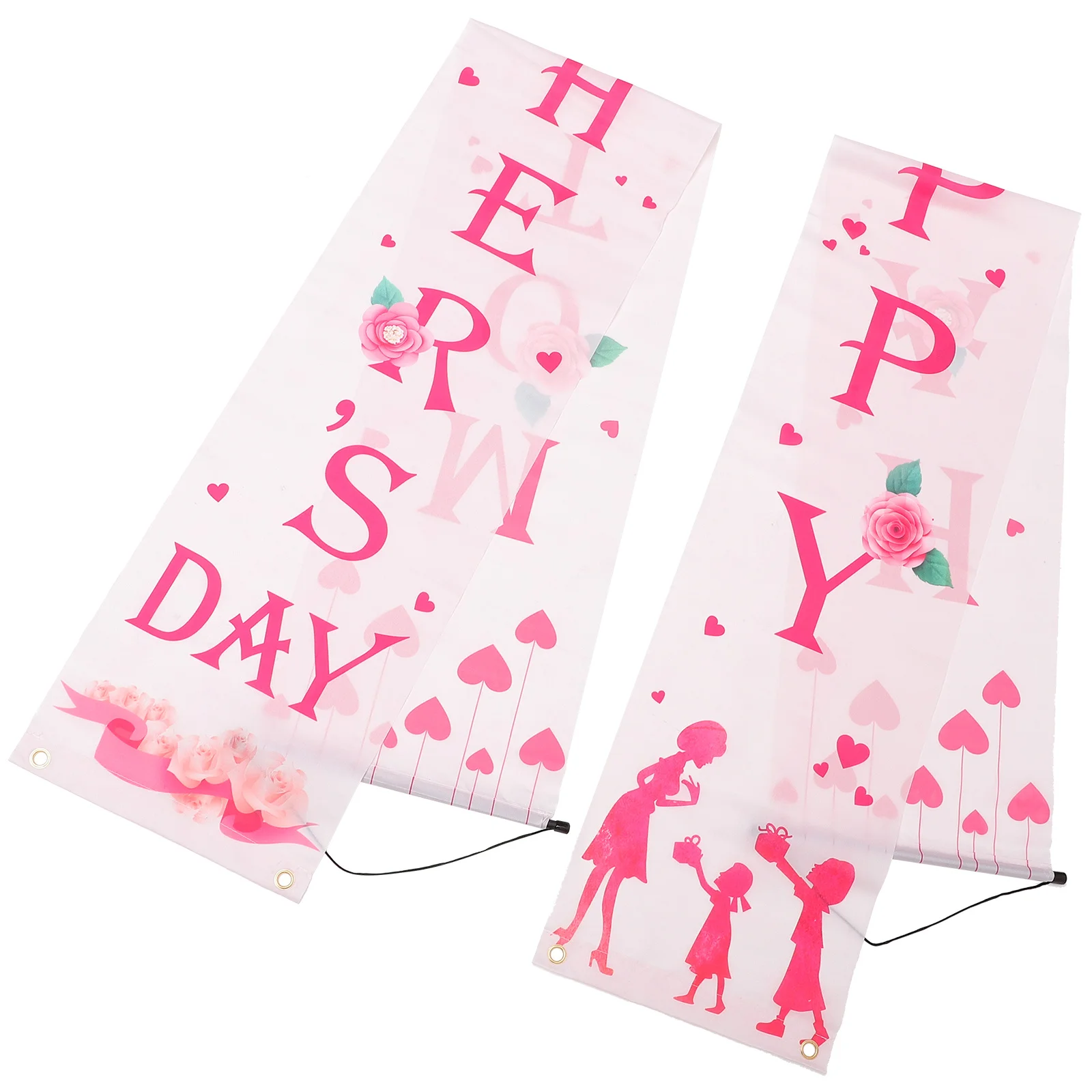 

1Pair Door Banner Decor Creative Colorful Text for Party Photo Prop Mother's Day Decoration Quick Setup Exquisite Party Supplies