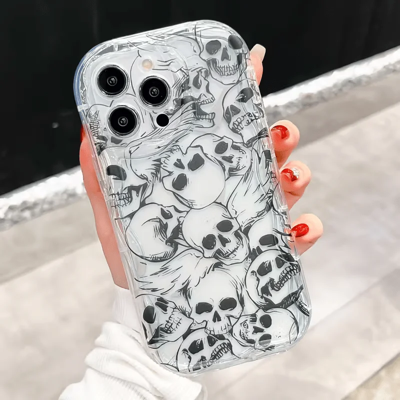 Aesthetic Sketch Skull Soft Phone Case For Samsung Galaxy A57 A56 S25 S26 S23 S24 Plus Ultra A17 A27 A15 A55 A37 A06 A07 Cover