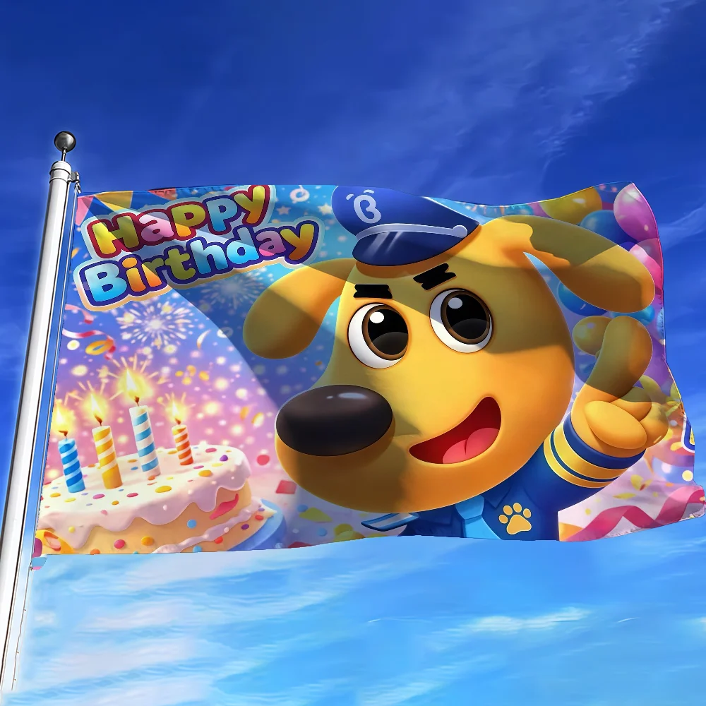 Safety S-Sheriff L-Labrador Flag For Sports Matches Games Parade Rally Holiday Festival Backyard Balcony Club Bar Decor