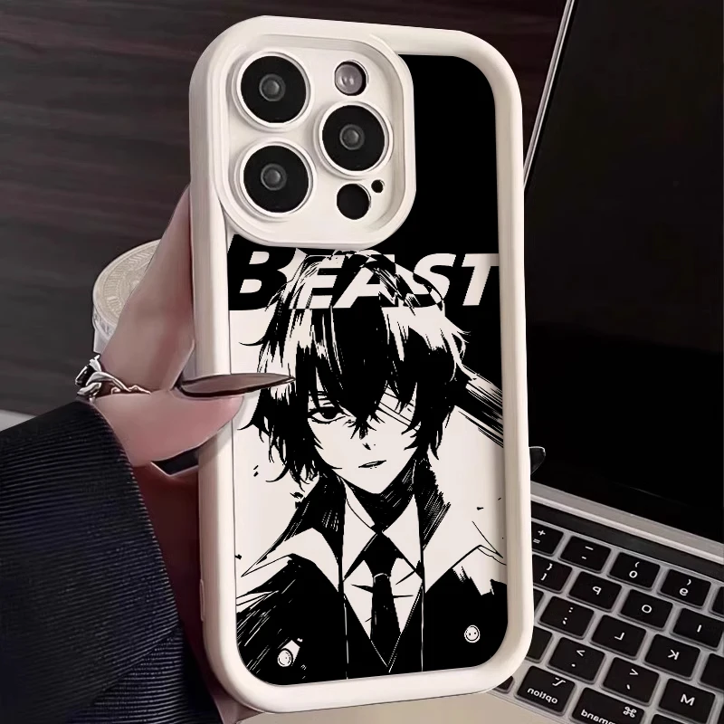 Anime Bungo Stray Dogs For Apple iPhone 15 14 13 12 11 XS XR X 8 7 Pro Max Plus Soft Eye Ladder Phone Case Cover