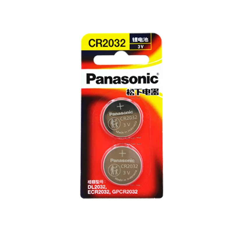 Panasonic CR2032 button battery 3V for Mercedes Benz C260 Audi car key battery remote control computer motherboard  2-pack