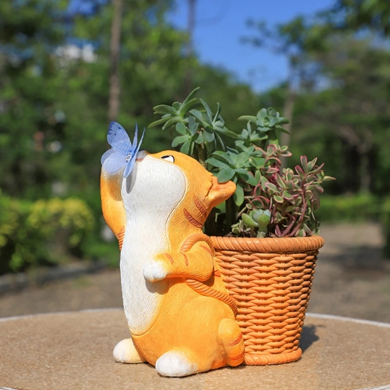 

DIY Cute Cat Flower Pot Silicone Molds Back basket Pen Holder Epoxy Resin Mold Home Decoration Making Tool for DIY Craft Supplie