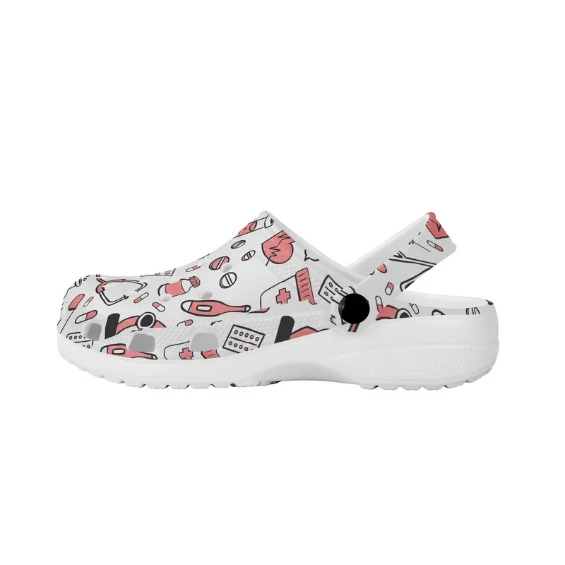 Zapatillas de playa informales con agujeros para mujer, zapatos planos de enfermería, Hospital, médico, EMT, etc., sandalias de trabajo para interiores, gran oferta