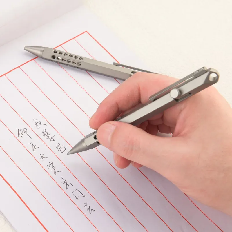 Titanium alloy Portable Pen 1pc Hexagonal Tactical Pen High Quality Multi-function Tool Glass Breaker Camping EDC Writing Pen view 4