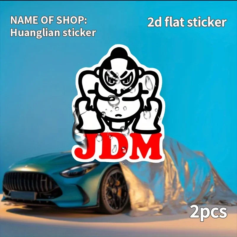 4 pezzi/set simpatico adesivo JDM Sumo Wrestler - decalcomania autoadesiva rimovibile per bottiglia d'acqua, auto, album |   Regalo della cultura giapponese