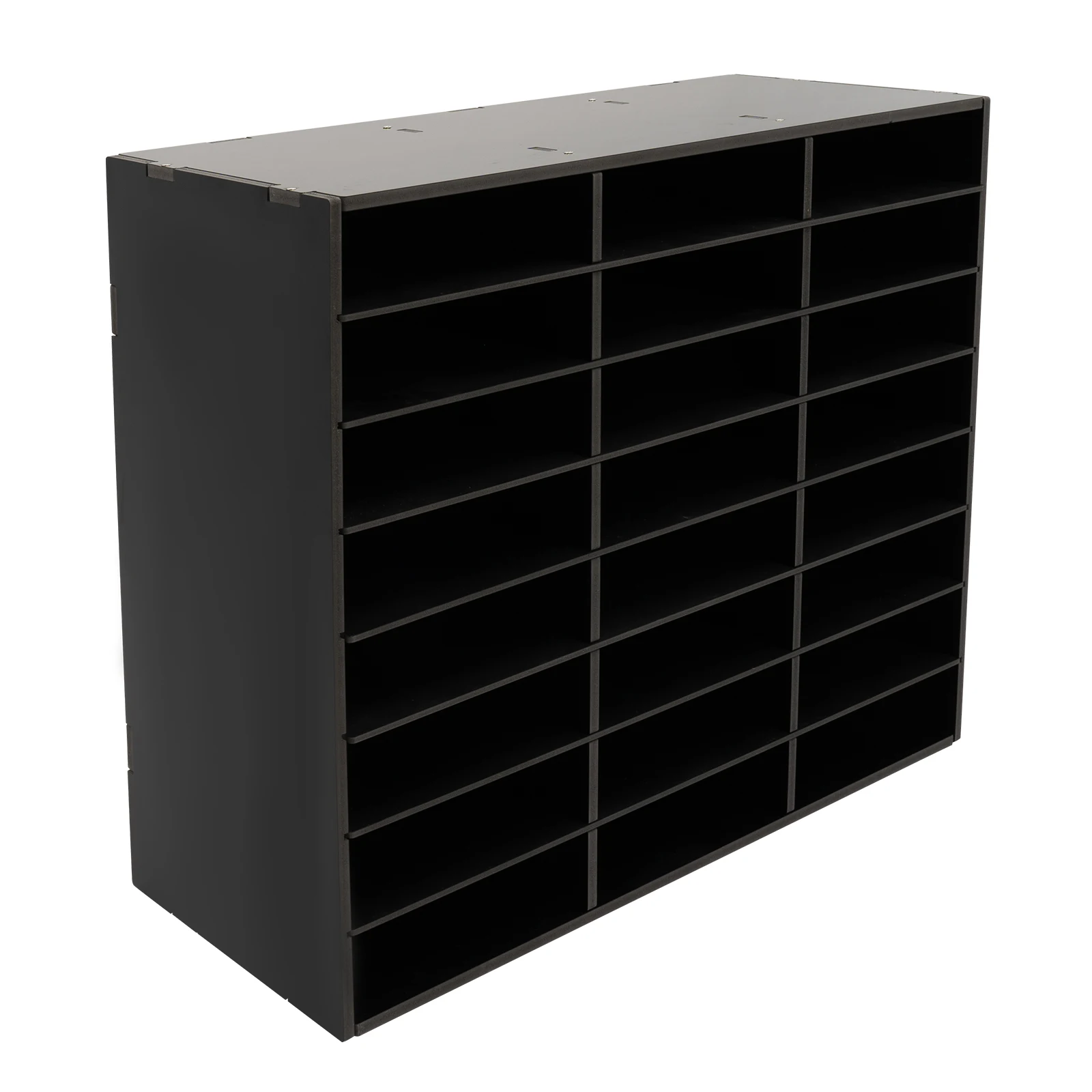 Pannello rettangolare moderno nero in PVC, organizer per letteratura in feltro, portadocumenti da tavolo, cassetta postale per ufficio