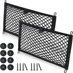 Filet de Chargement Universel en Maille pour Stockage de Voiture, Pochette de Rangement en Maille Extensible, Autocollant Mural, Sac d'Évaluation