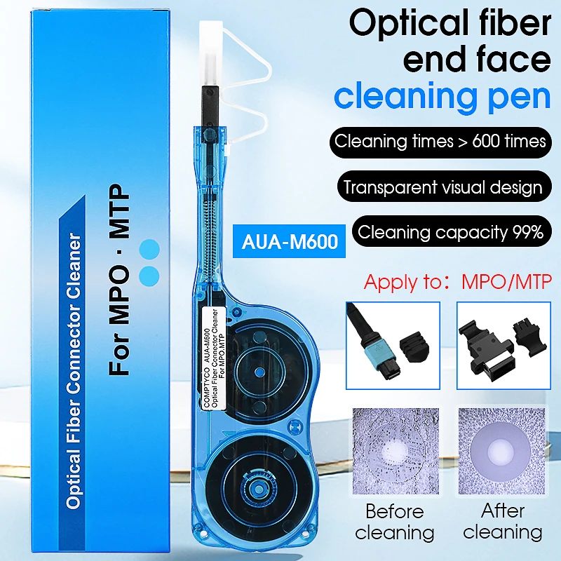 COMPTYCO AUA-M600 Fiber Optic Cleaning Pen , Optical Fiber Connector Cleaner For MPO/MPT , Blue/Green/Orange(Optional)