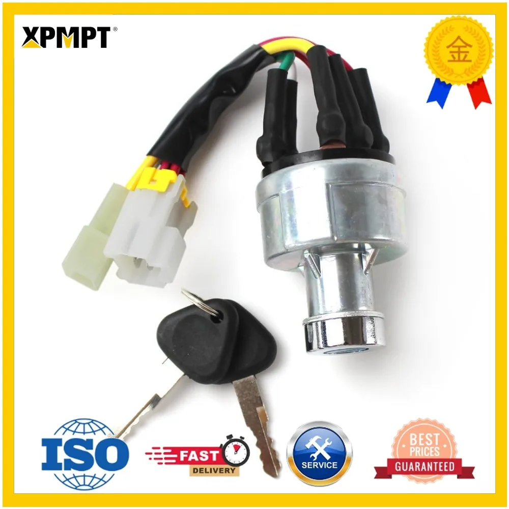 Ignition Switch with Keys - For Volvo EC160B EC210B EC240B EC330 - 14526158 14529152 - Heavy Equipment Startup